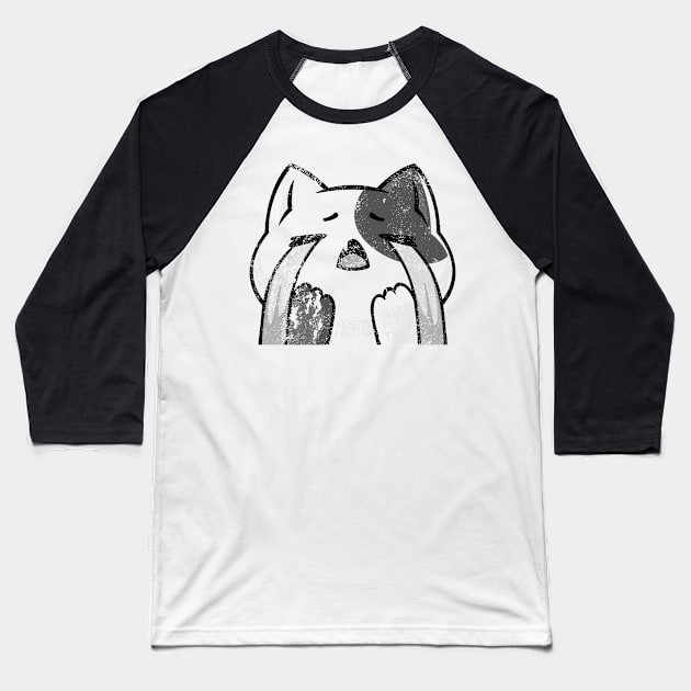 Crying cat Baseball T-Shirt by Rahmat kurnia